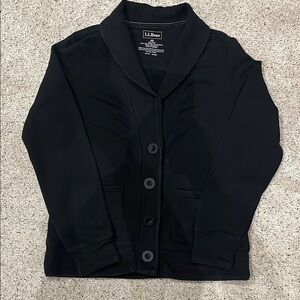 L.L. Bean Black Button-Up Cardigan Size XS
